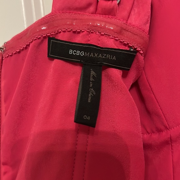 BCBG Max Azria Palais One Shoulder Dress - Begonia /Pink - Size 4 - Picture 8 of 16